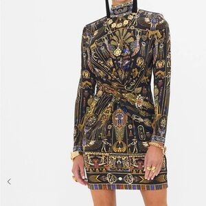 CAMILLA (Cartouche Kingdom)Cross Front Mini Dress